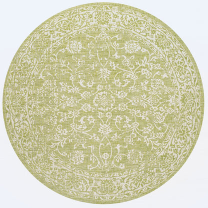 Tela Bohemian Textured Weave Floral Indoor/Outdoor Area Rug