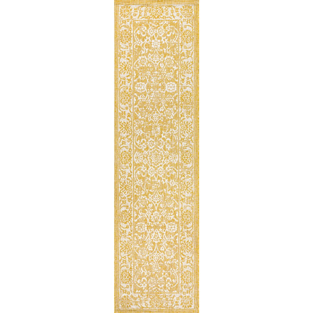 Tela Bohemian Textured Weave Floral Indoor/Outdoor Area Rug