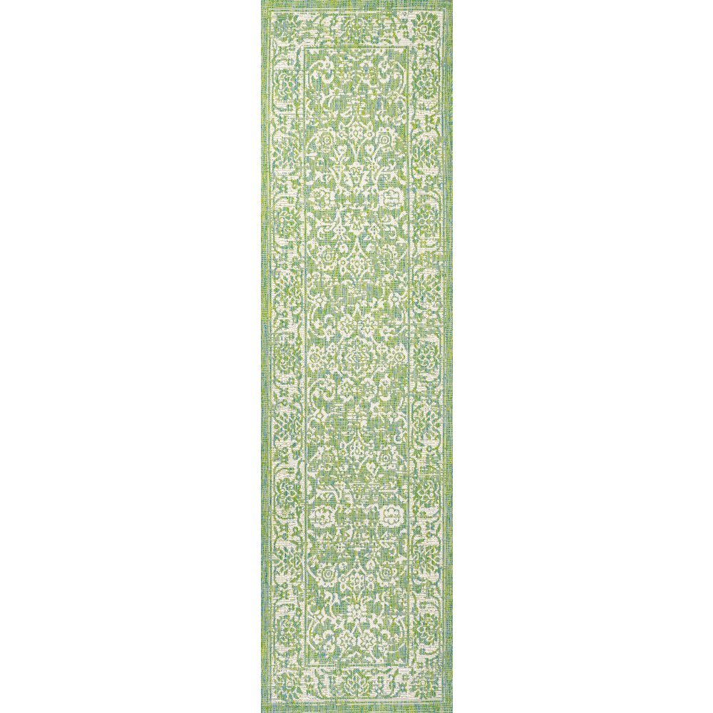 Tela Bohemian Textured Weave Floral Indoor/Outdoor Area Rug