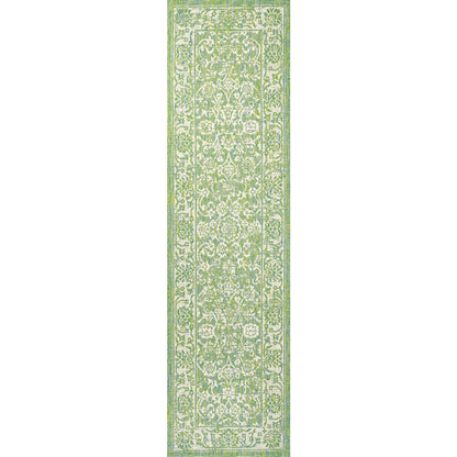 Tela Bohemian Textured Weave Floral Indoor/Outdoor Area Rug