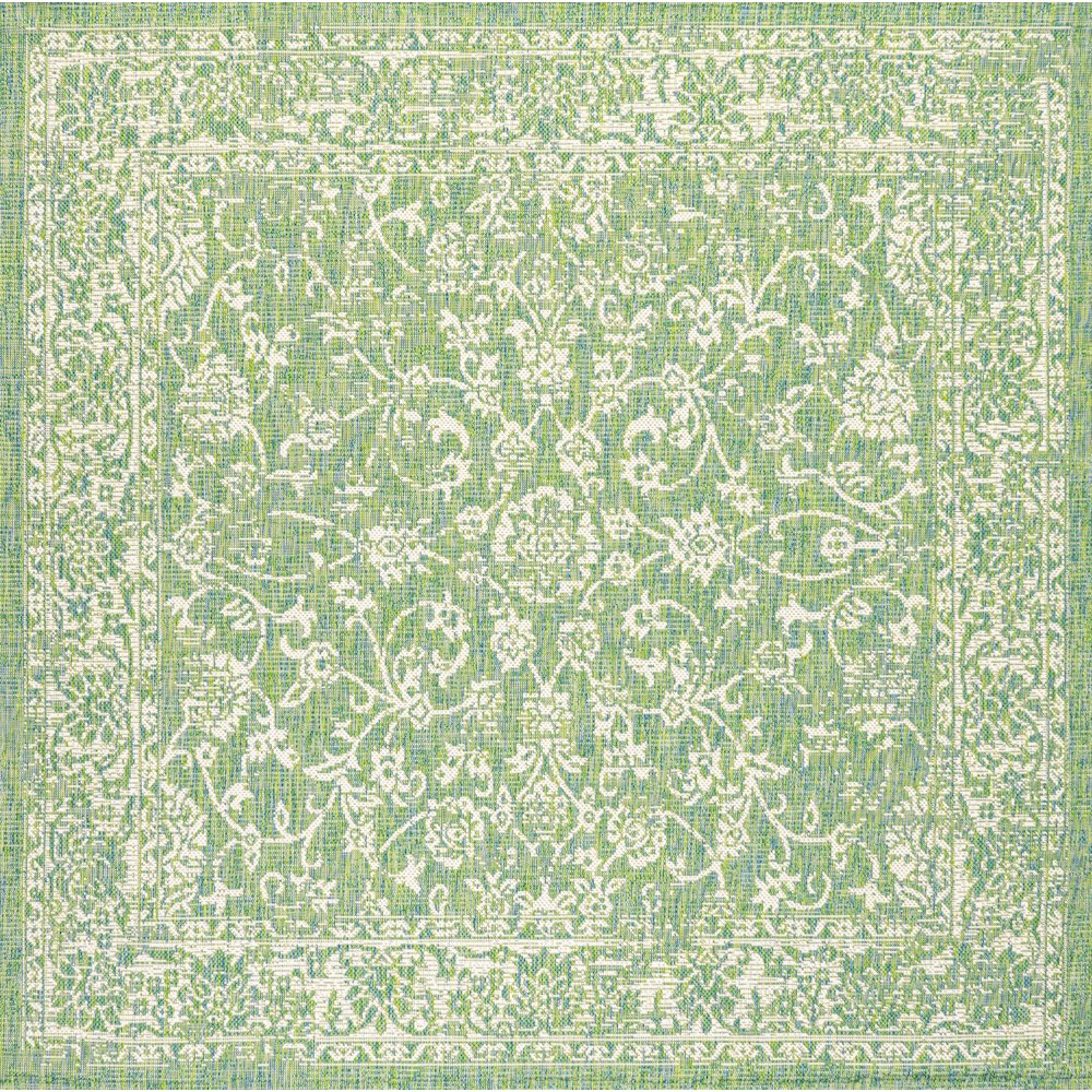 Tela Bohemian Textured Weave Floral Indoor/Outdoor Area Rug