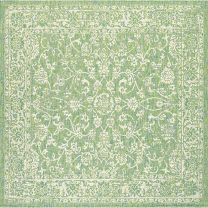 Tela Bohemian Textured Weave Floral Indoor/Outdoor Area Rug