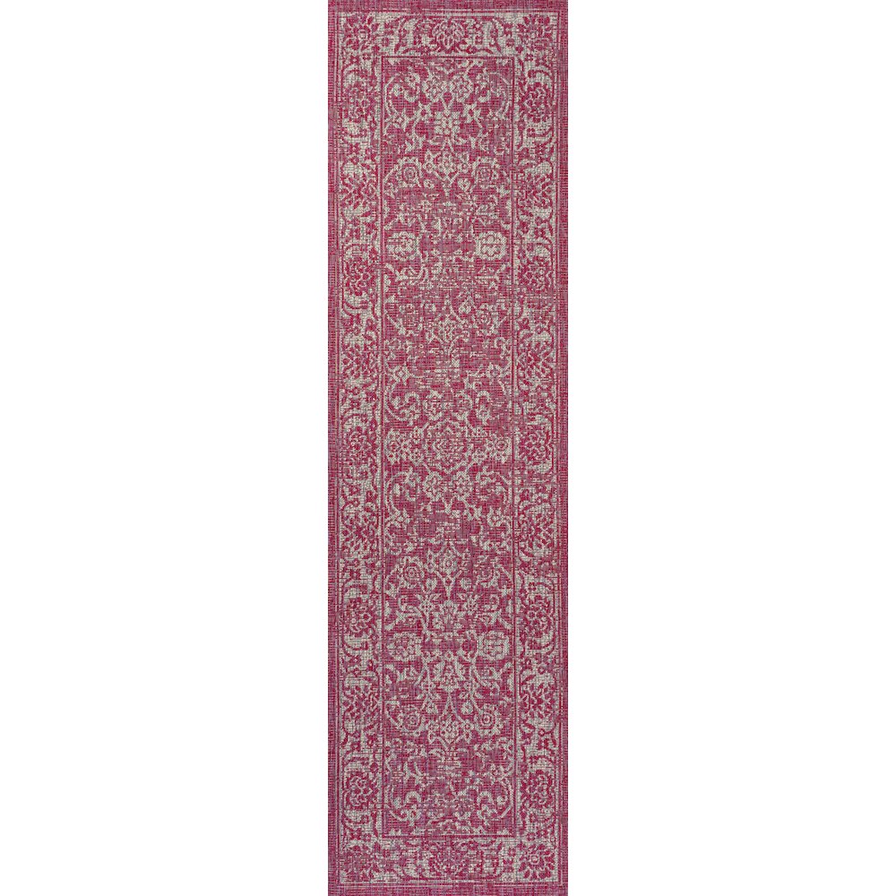 Tela Bohemian Textured Weave Floral Indoor/Outdoor Area Rug