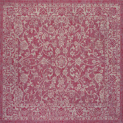 Tela Bohemian Textured Weave Floral Indoor/Outdoor Area Rug