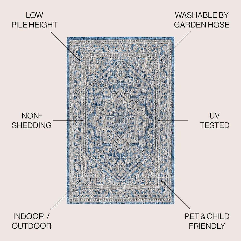 Sinjuri Medallion TetuWeaveIndoor/Outdoor  Rug