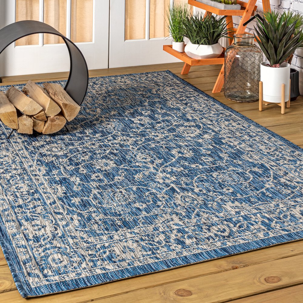 Palazzo Vine And Border Textured Weave Indoor/Outdoor Area Rug