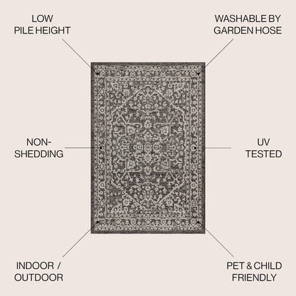 Malta Bohemian Medallion TetuWeaveIndoor/Outdoor  Rug