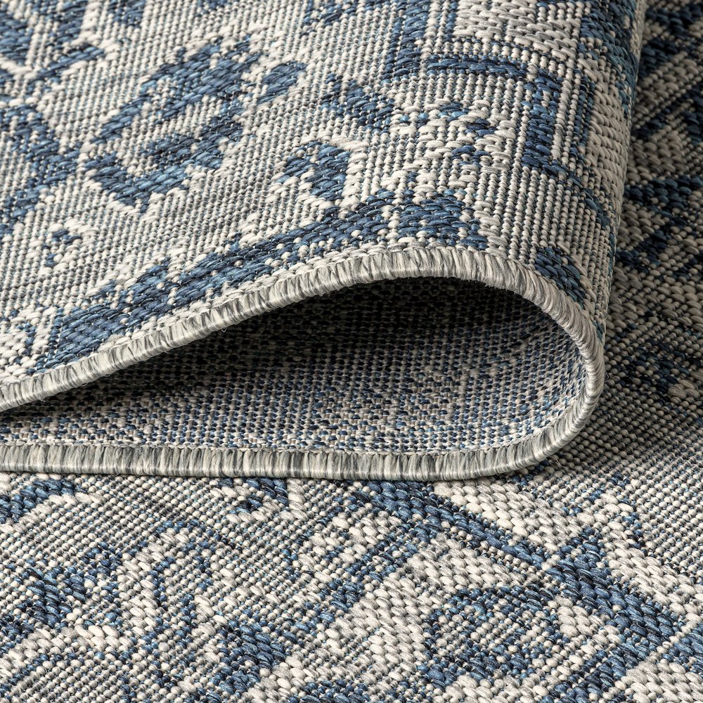 Estrella Bohemian Medallion Textured Weave Red/Taupe Indoor/Outdoor Area Rug