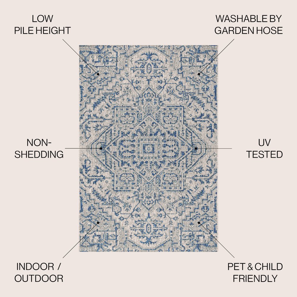 Estrella Bohemian Medallion TetuWeaveIndoor/Outdoor  Rug