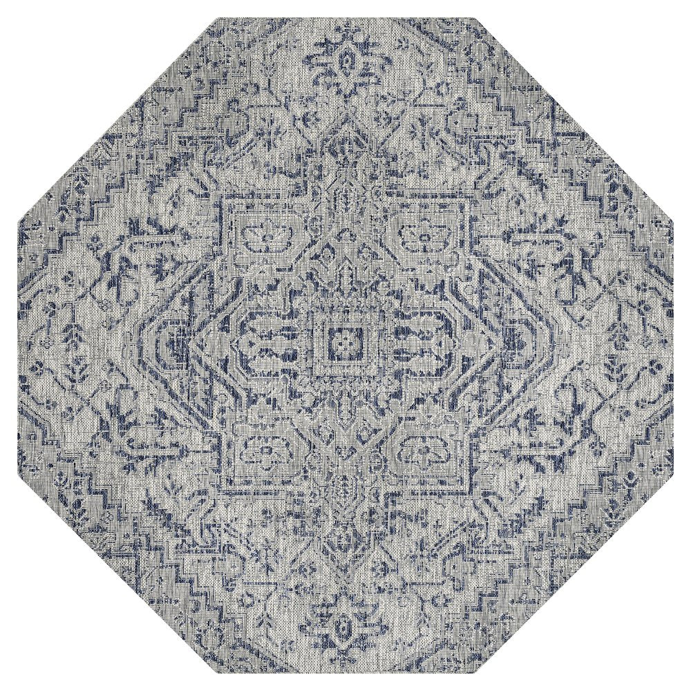 Estrella Bohemian Medallion Textured Weave Red/Taupe Indoor/Outdoor Area Rug