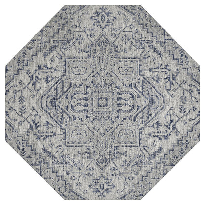 Estrella Bohemian Medallion Textured Weave Red/Taupe Indoor/Outdoor Area Rug