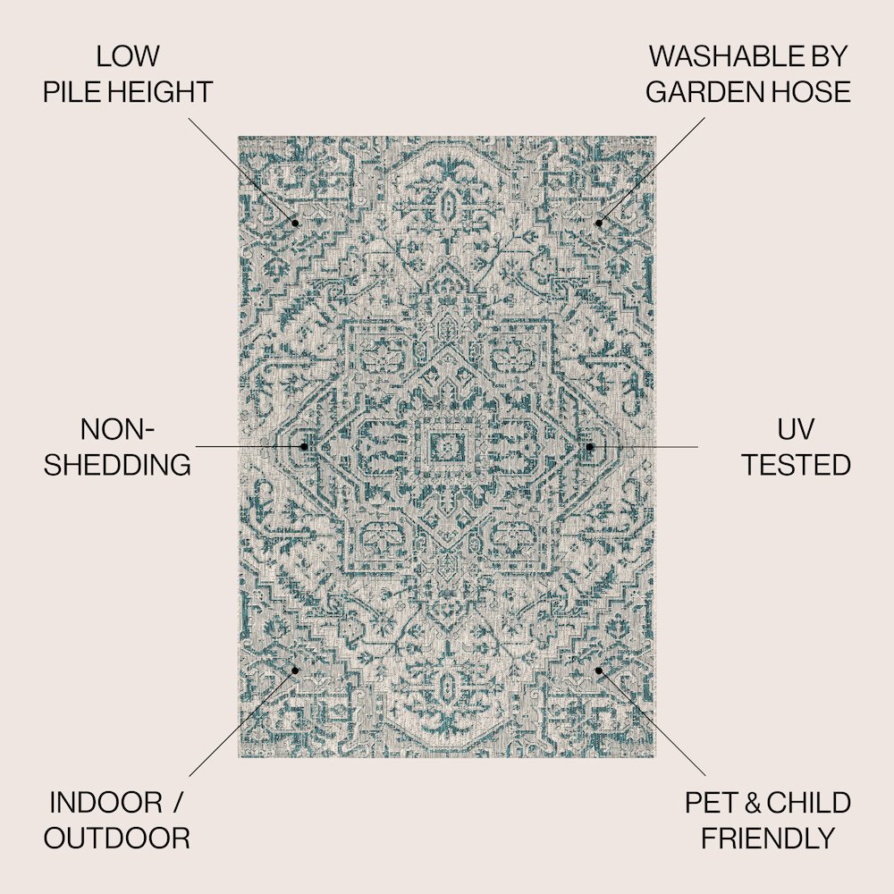 Estrella Bohemian Medallion TetuWeaveIndoor/Outdoor  Rug