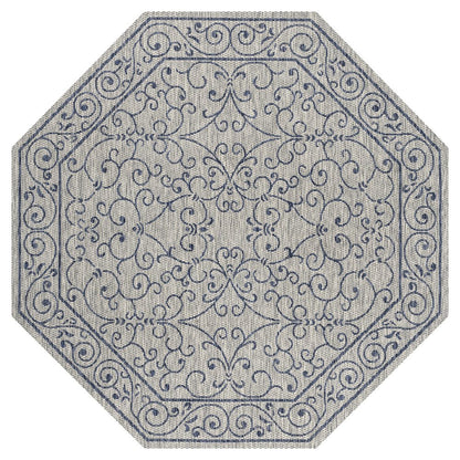 Charleston Vintage Filigree Textured Weave Beige/Brown Indoor/Outdoor Area Rug