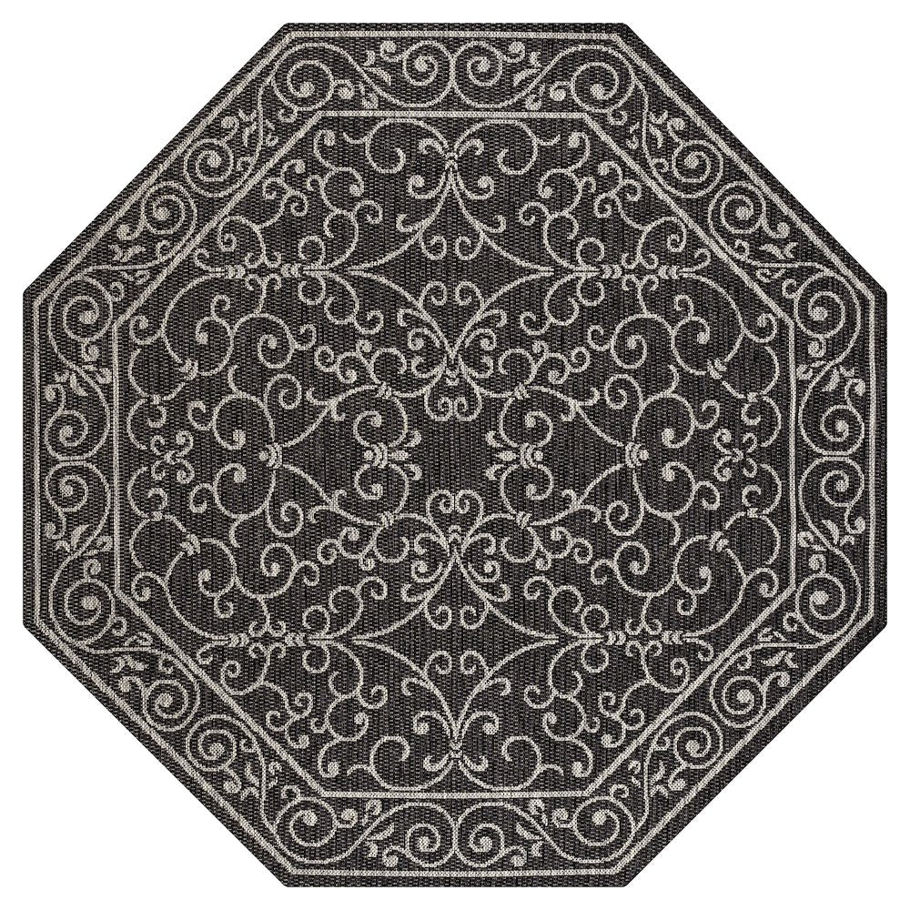 Charleston Vintage Filigree Textured Weave Beige/Brown Indoor/Outdoor Area Rug