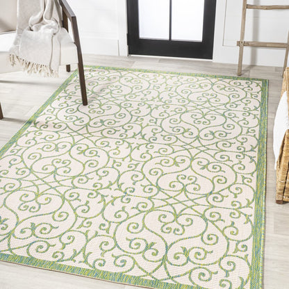 Madrid Vintage Filigree Textured Weave Indoor/Outdoor Area Rug