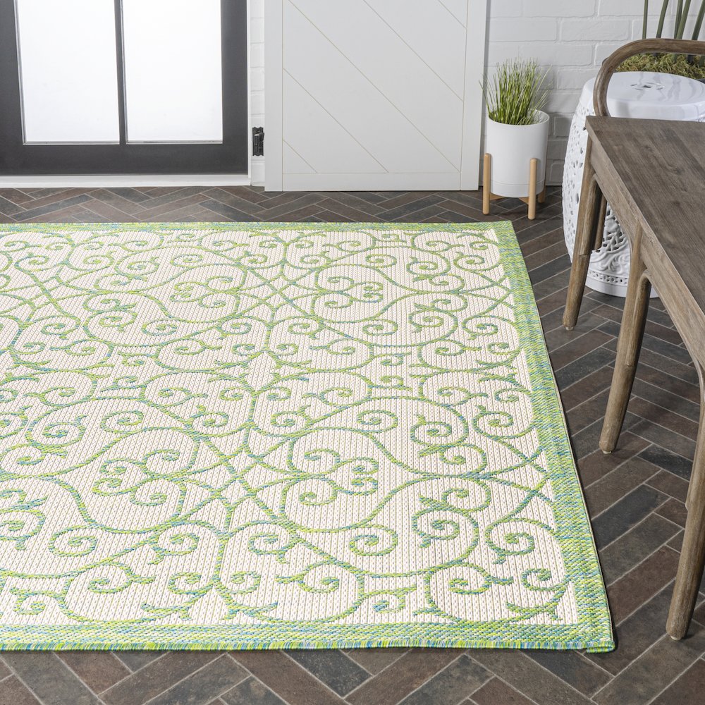 Madrid Vintage Filigree Textured Weave Indoor/Outdoor Area Rug