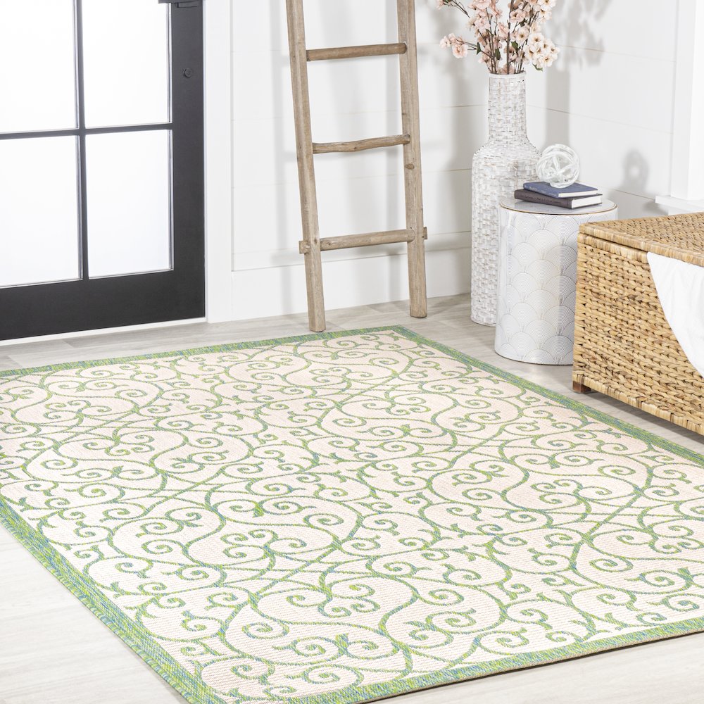 Madrid Vintage Filigree Textured Weave Indoor/Outdoor Area Rug