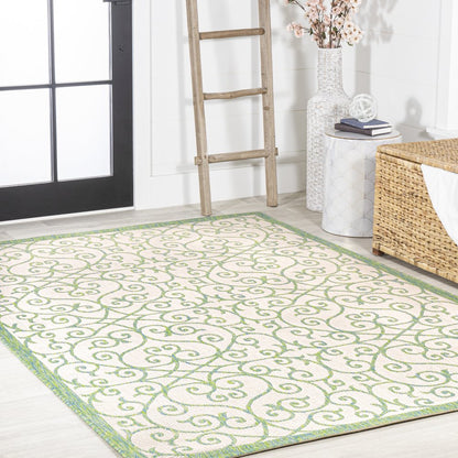 Madrid Vintage Filigree Textured Weave Indoor/Outdoor Area Rug