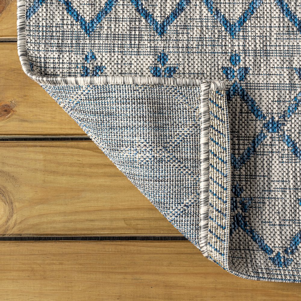 Ourika Moroccan Geometric Textured Weave Indoor/Outdoor Runner Rug