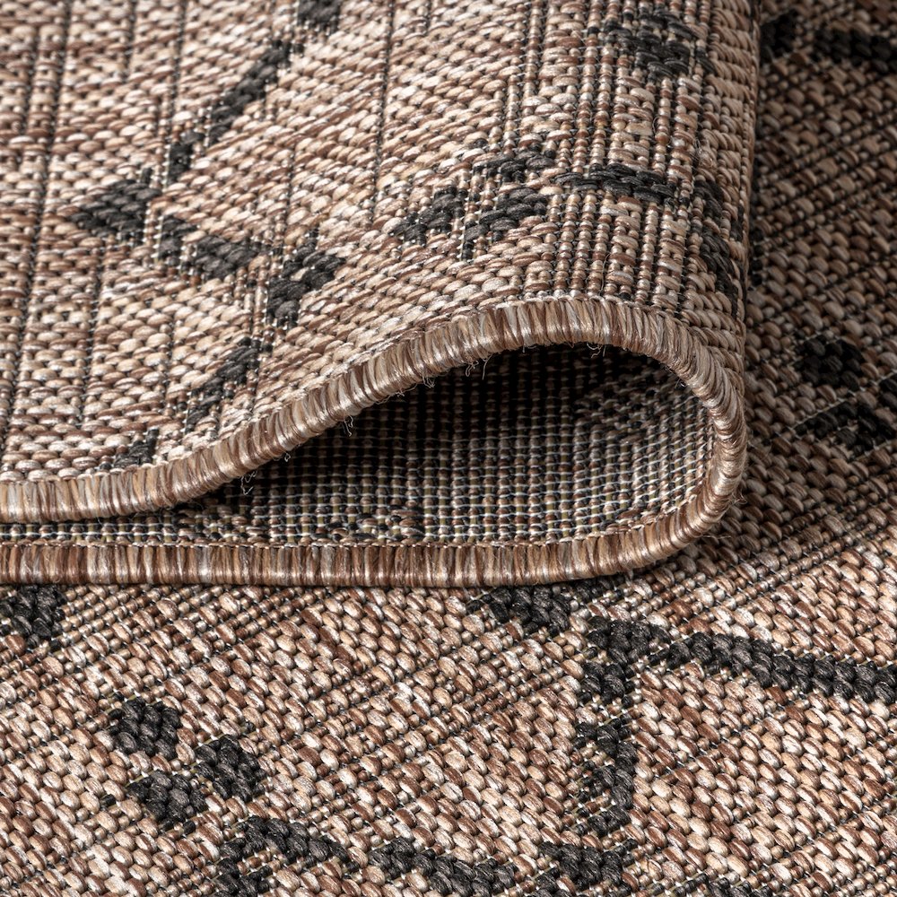 Ourika Moroccan Geometric Textured Weave Indoor/Outdoor Runner Rug