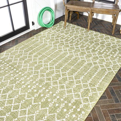 Ourika Moroccan Geometric Textured Weave Indoor/Outdoor Area Rug