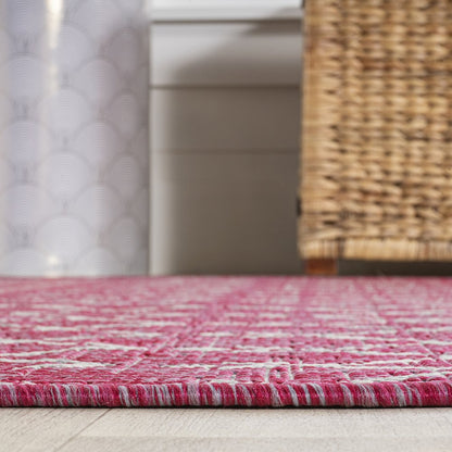 Ourika Moroccan Geometric Textured Weave Indoor/Outdoor Runner Rug