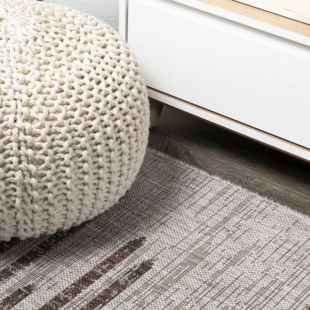 Zolak Berber Stripe Geometric Indoor/Outdoor Area Rug