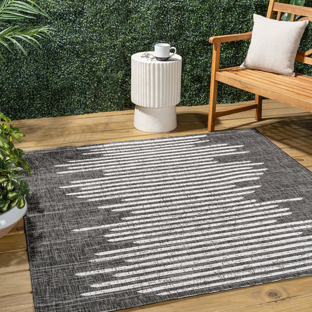 Zolak Berber Stripe Geometric  Indoor/Outdoor  Rug