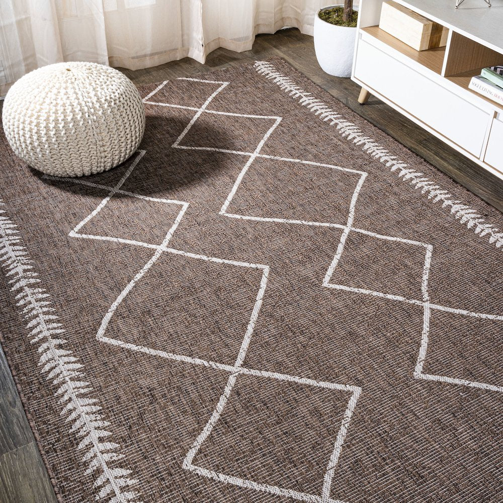 Derya Tribal Diamond Trellis Indoor/Outdoor Area Rug