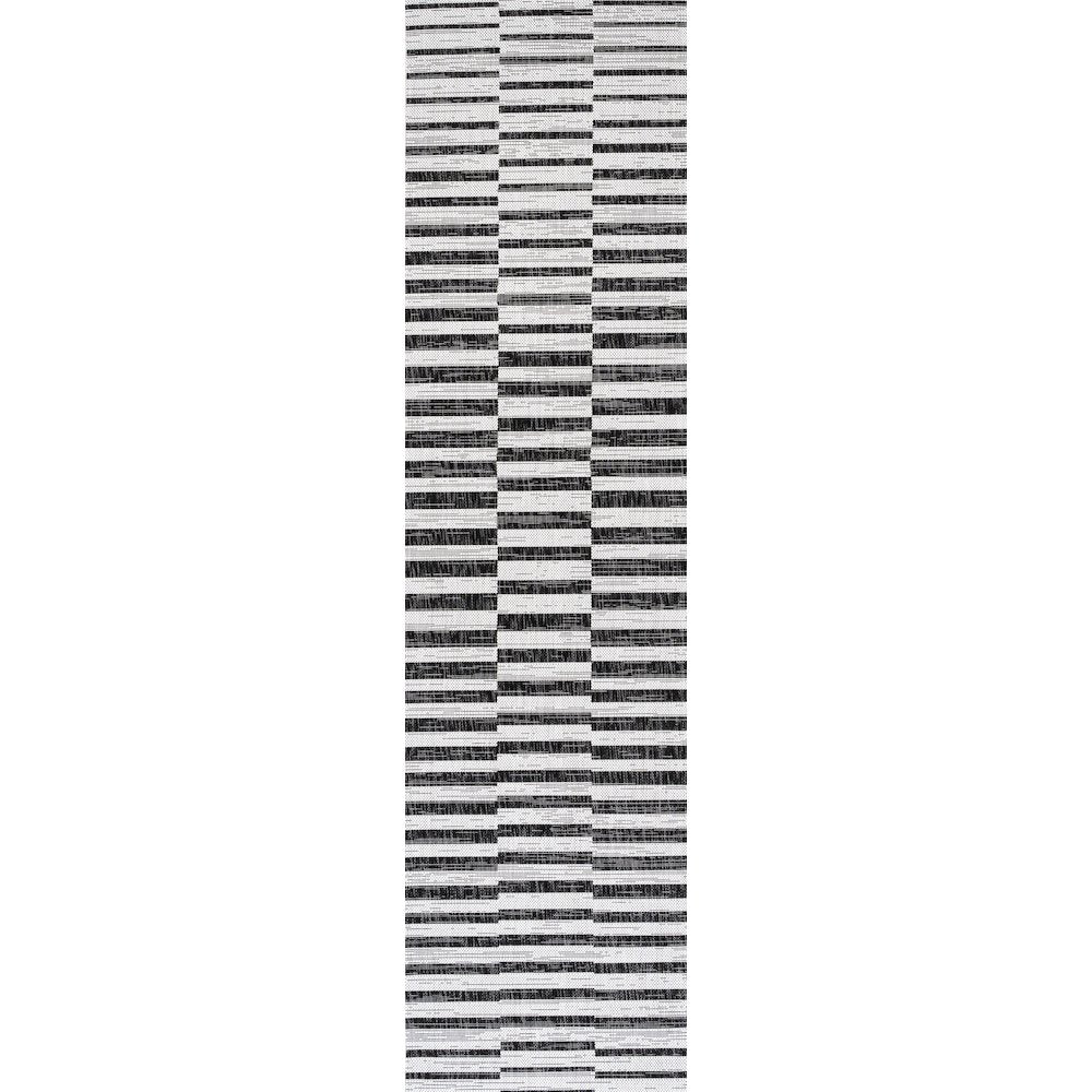 Sukie Modern Offset Stripe Indoor/Outdoor Area Rug