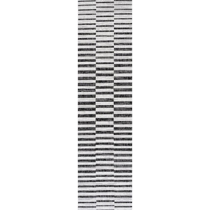Sukie Modern Offset Stripe Indoor/Outdoor Area Rug