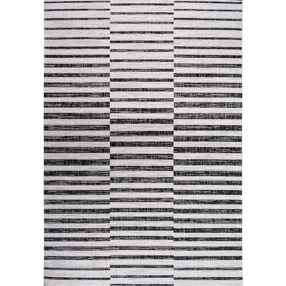 Sukie Modern Offset Stripe Indoor/Outdoor Area Rug