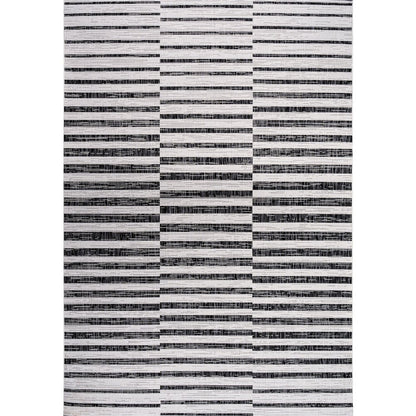 Sukie Modern Offset Stripe Indoor/Outdoor Area Rug