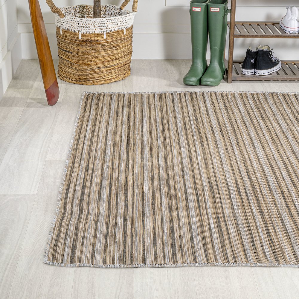 Finn Modern Farmhouse Pinstripe Area Rug