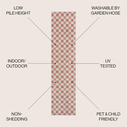 Aimee Traditional Cottage Checkerboard Indoor/Outdoor Area Rug