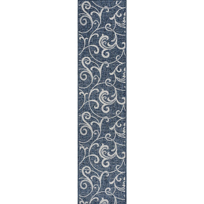 Maribel Traditional Classic All-Over Scroll indoor/Outdoor Area Rug