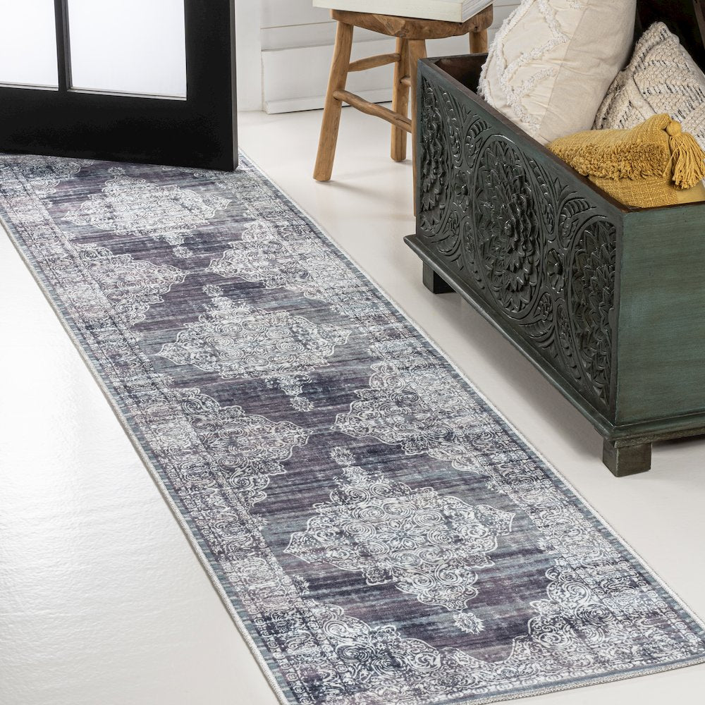 Regis Bohemian Medallion Machine-Washable Runner Rug