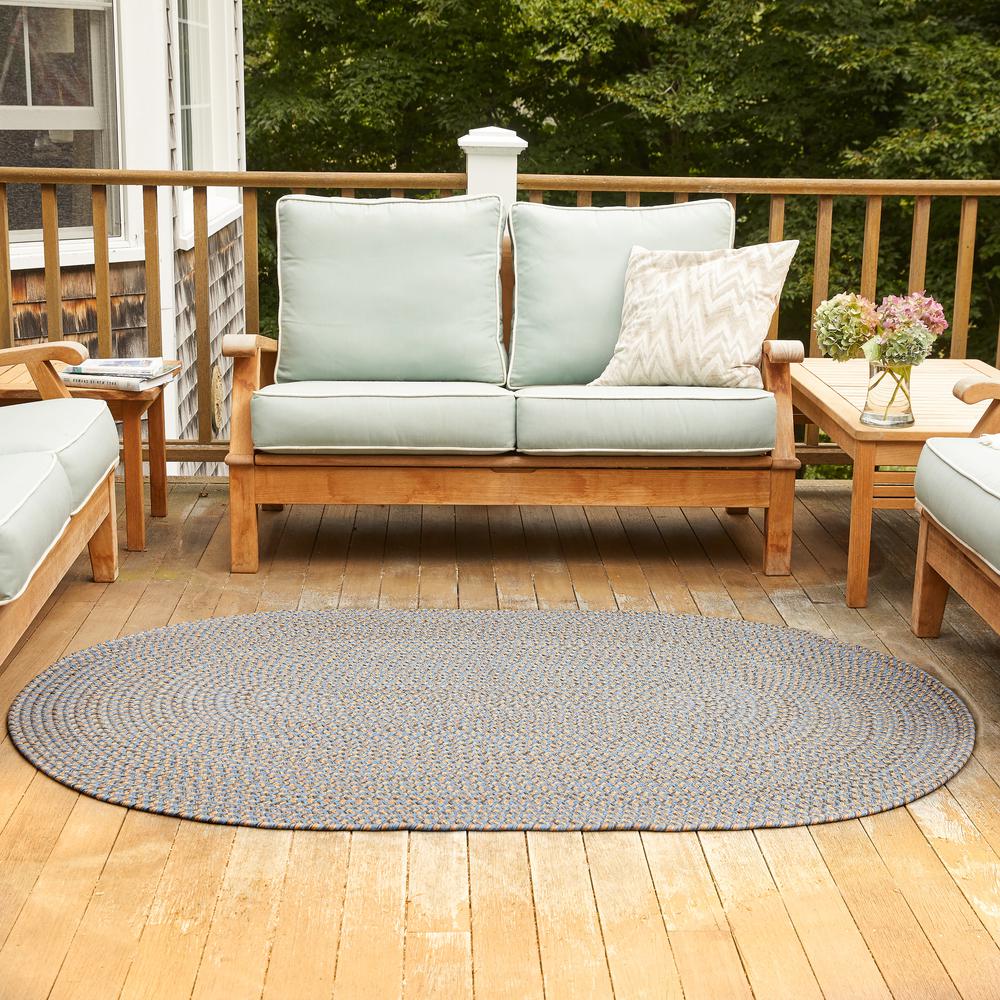 Camden Denim Blue Tweed 8X11 Oval