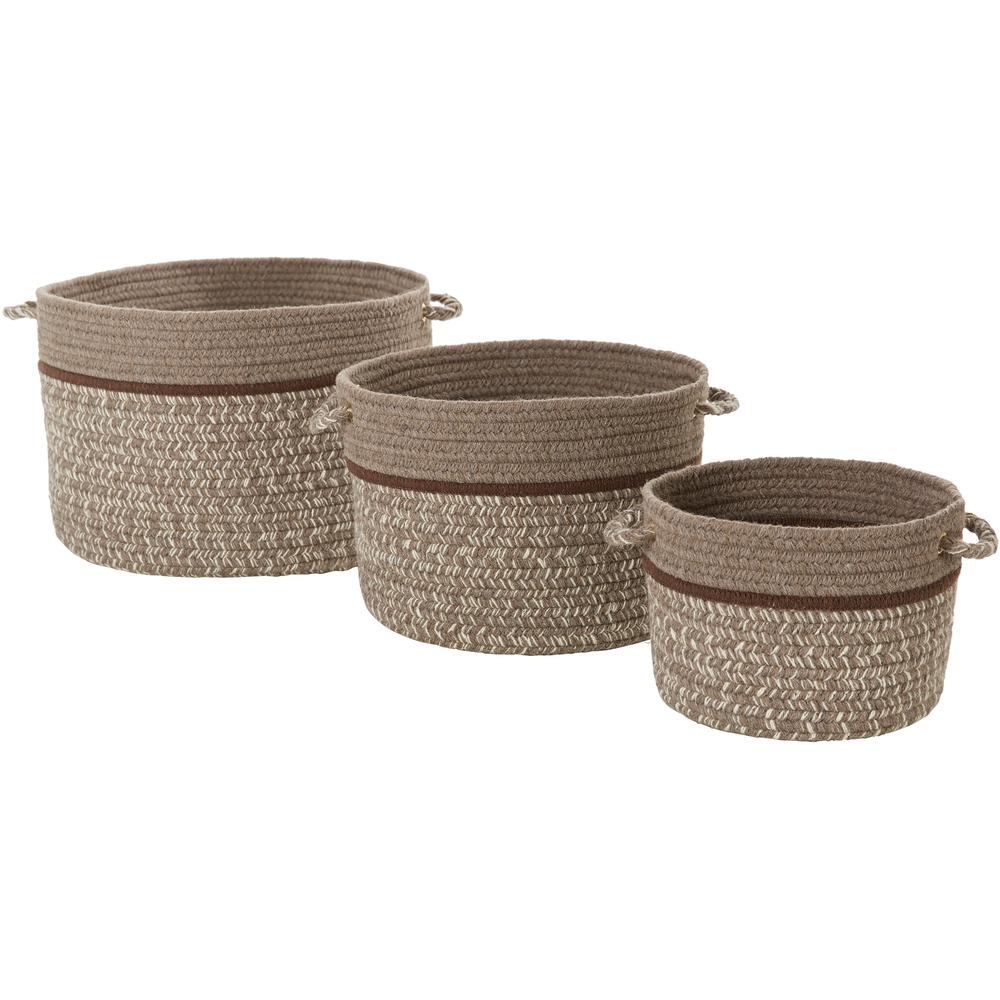 Casual Comfort Mocha Banded 18" x 12" Basket