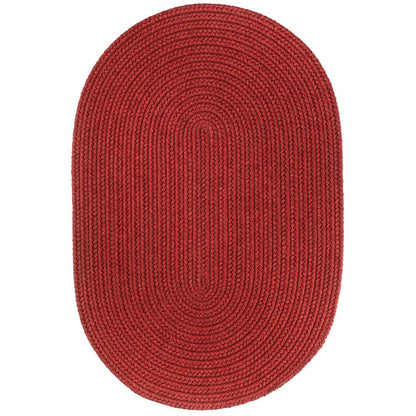 Solid Scarlet Wool 7X9 Oval