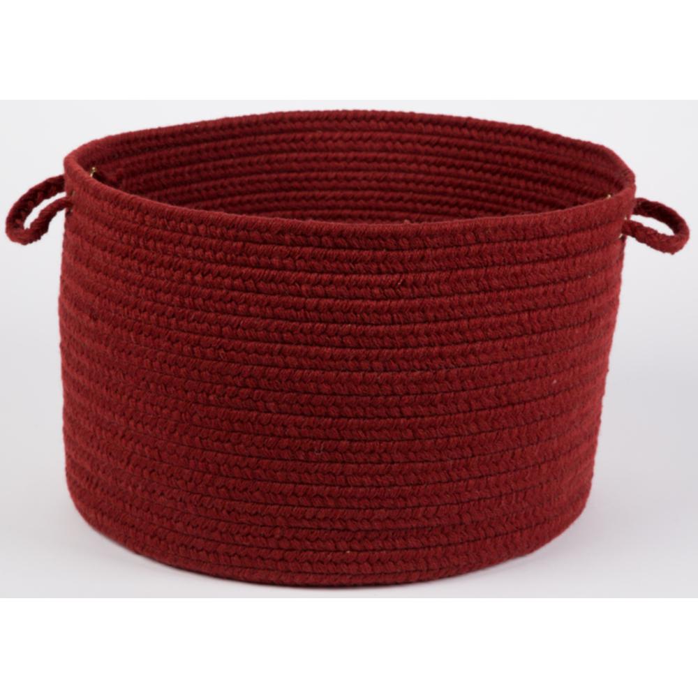 Solid Barn Red Wool 18" x 12" Basket