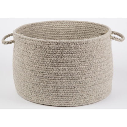 Solid Lt. Gray Wool 18" x 12" Basket