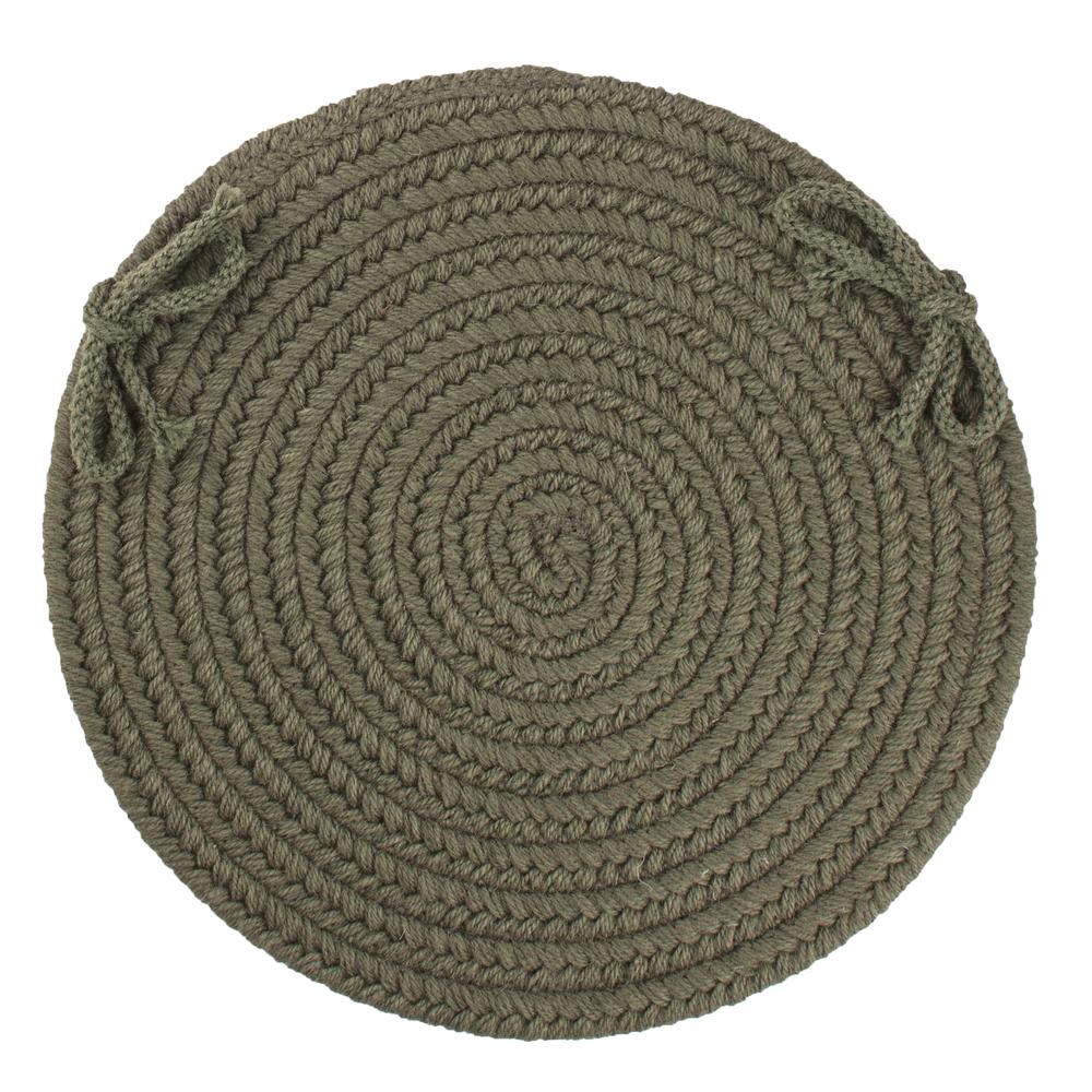 Solid Dk. Sage Wool 15" Chair Pad