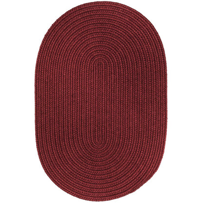 Solid Red Wine Wool 3X5 Oval