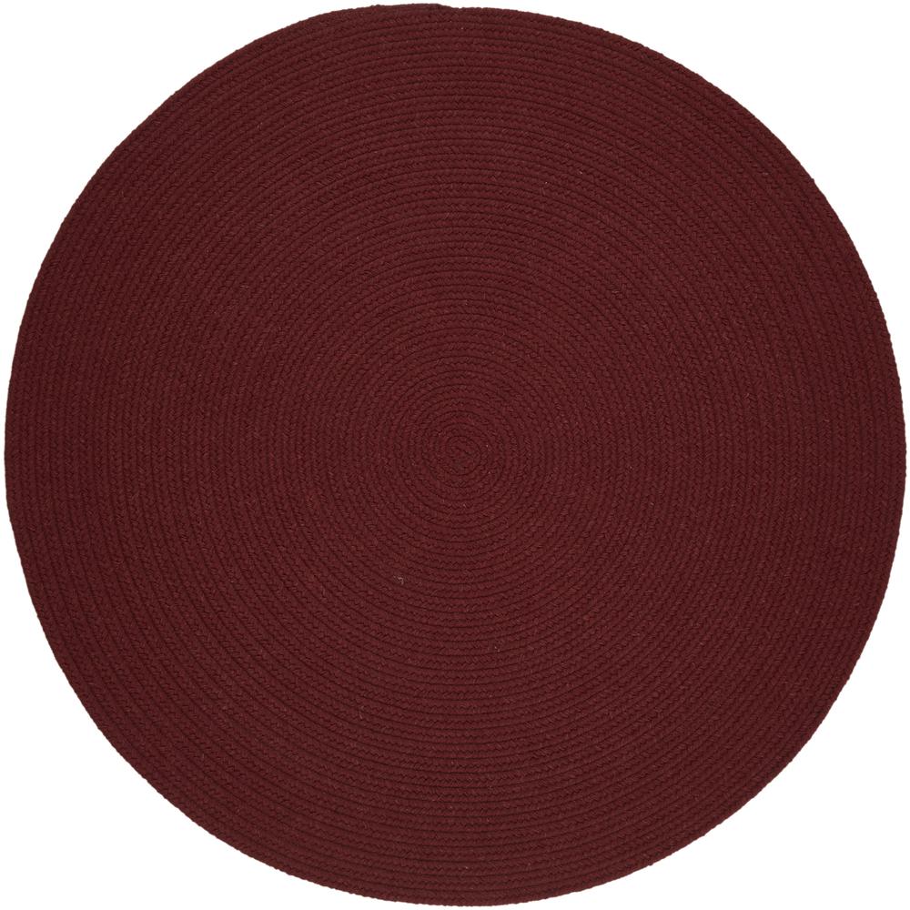 Solid Red Wine Wool 10' Round