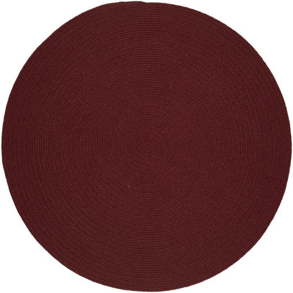 Solid Red Wine Wool 10' Round