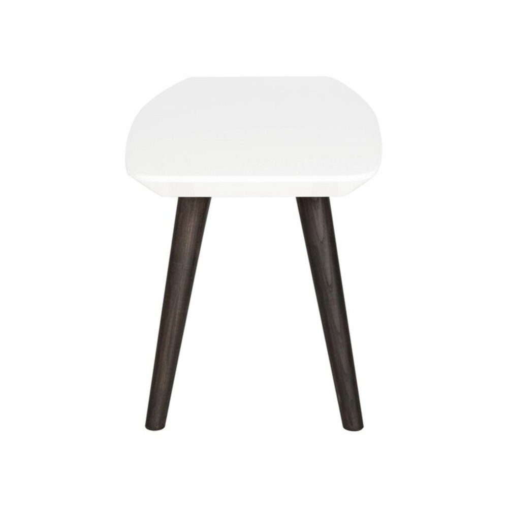 Home Collection Josiah Mid-Century Modern White and Dark Brown Coffee Table