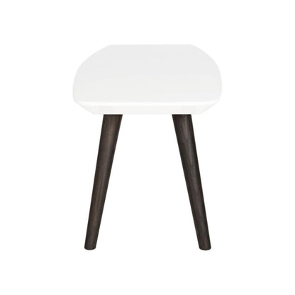 Home Collection Josiah Mid-Century Modern White and Dark Brown Coffee Table