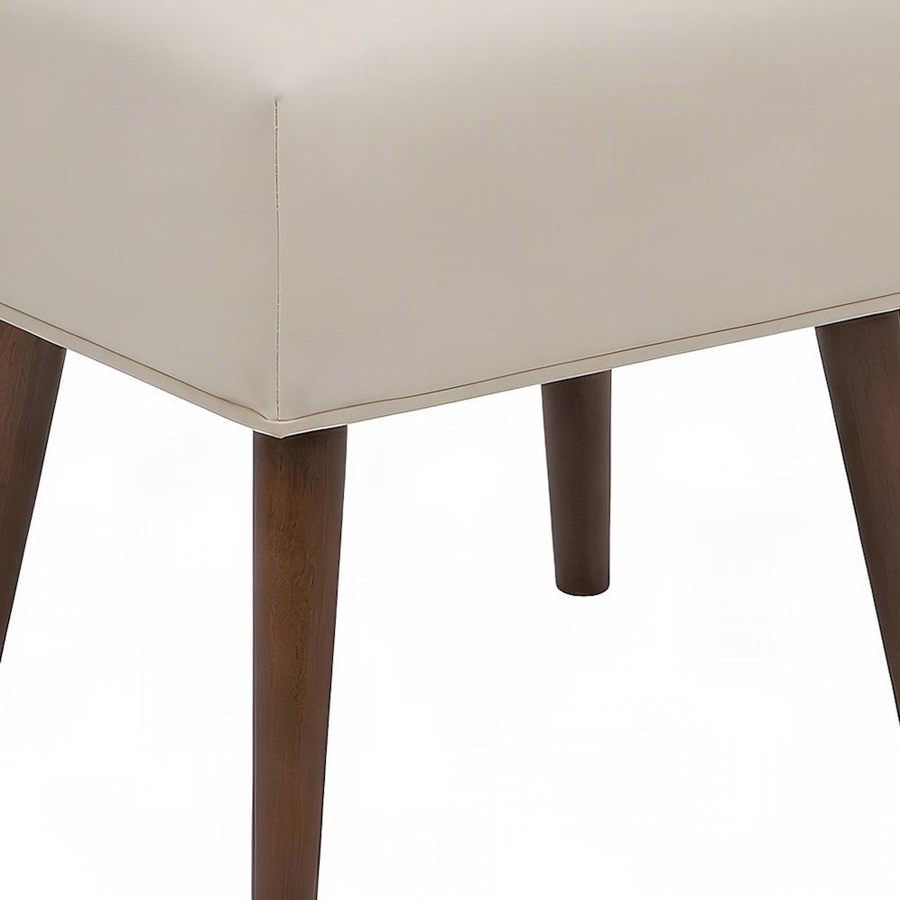 Birch Veneer Vanity Set with Flip-Top Mirror and Upholstered Stool, Brown