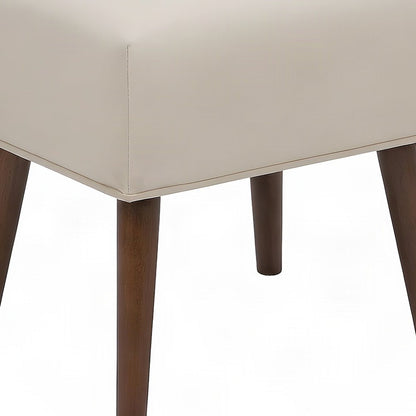 Birch Veneer Vanity Set with Flip-Top Mirror and Upholstered Stool, Brown